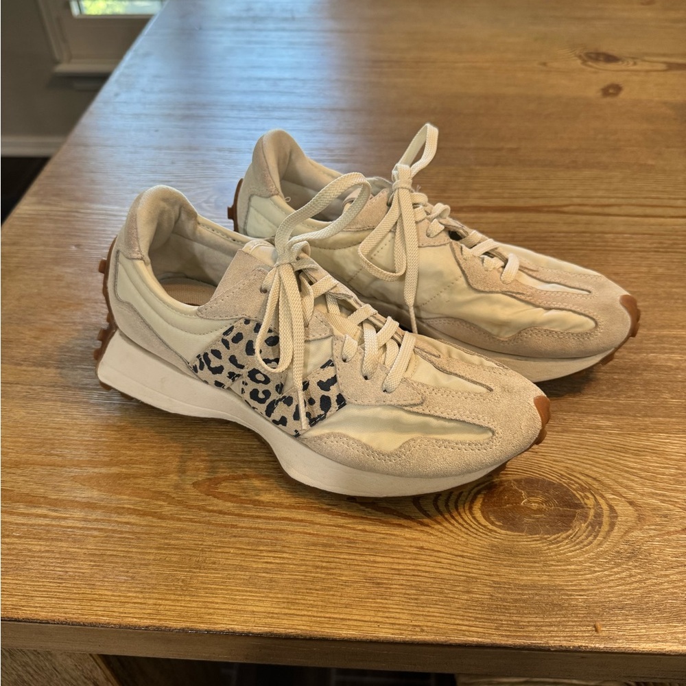 New Balance Women's 327 Sea Salt Leopard Running Shoes